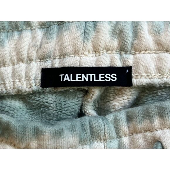 TALENTLESS Cream Blue Tie Dye Gym Basketball Jogger Sweatpants Mens Size Small - Picture 2 of 6